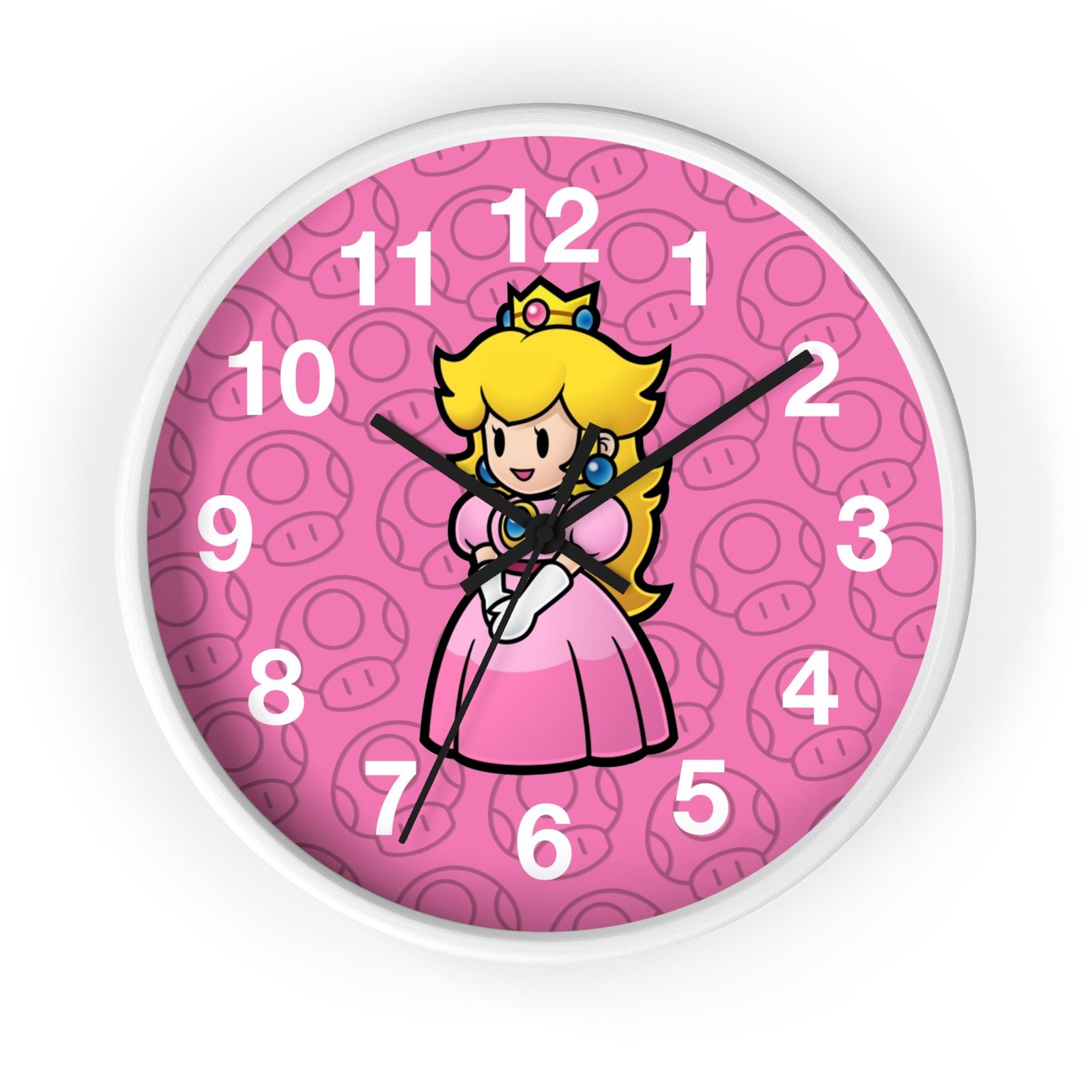 Princes Peach (Paper Mario Inspired) Wall Clock - Image 7