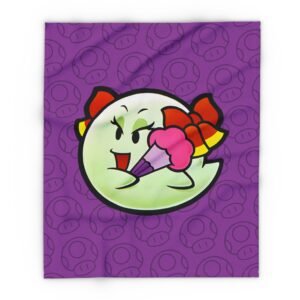 Bow Fleece Blanket Inspired by Paper Mario