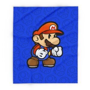 Mario Fleece Blanket Inspired by Paper Mario
