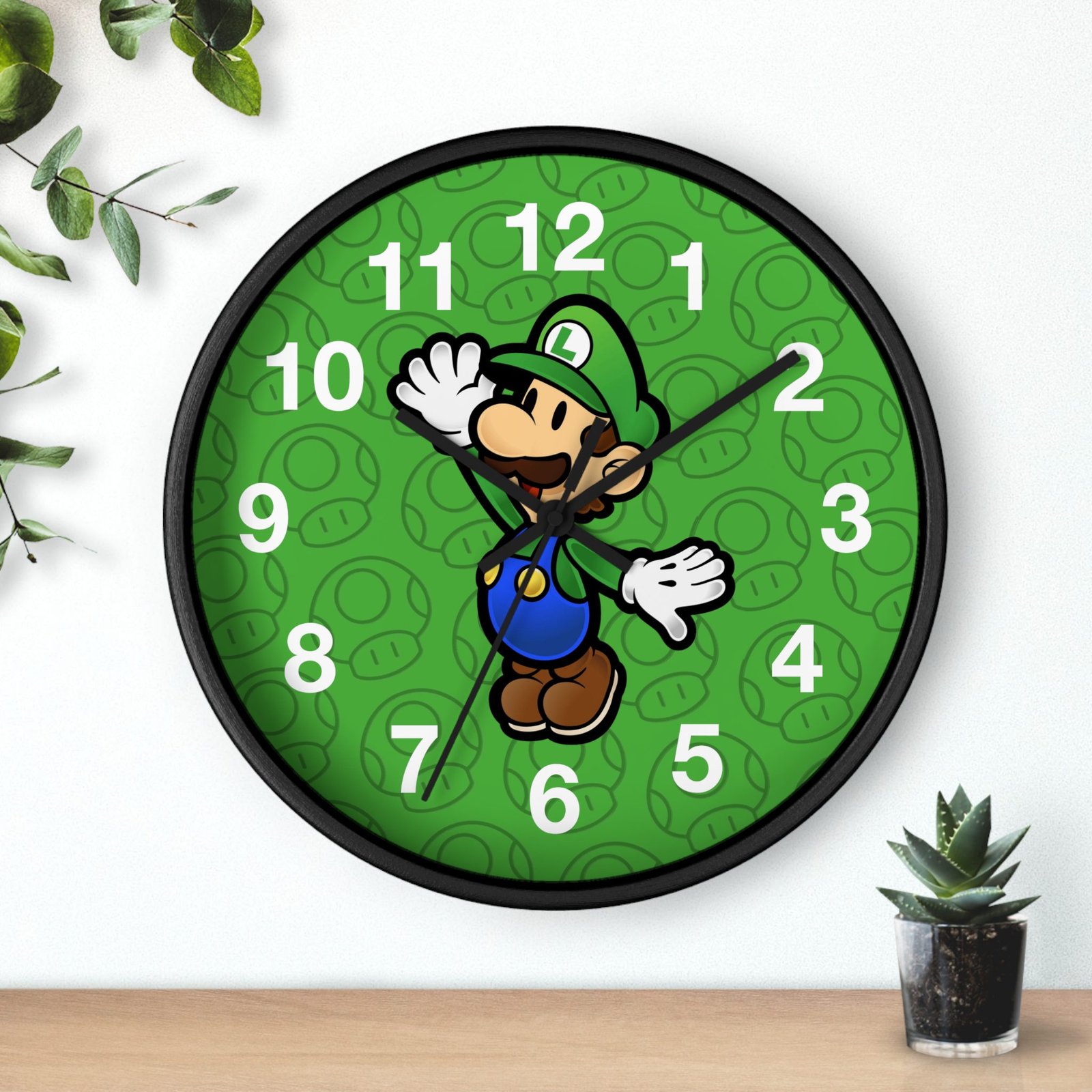 Luigi (Paper Mario Inspired) Wall Clock - Image 3