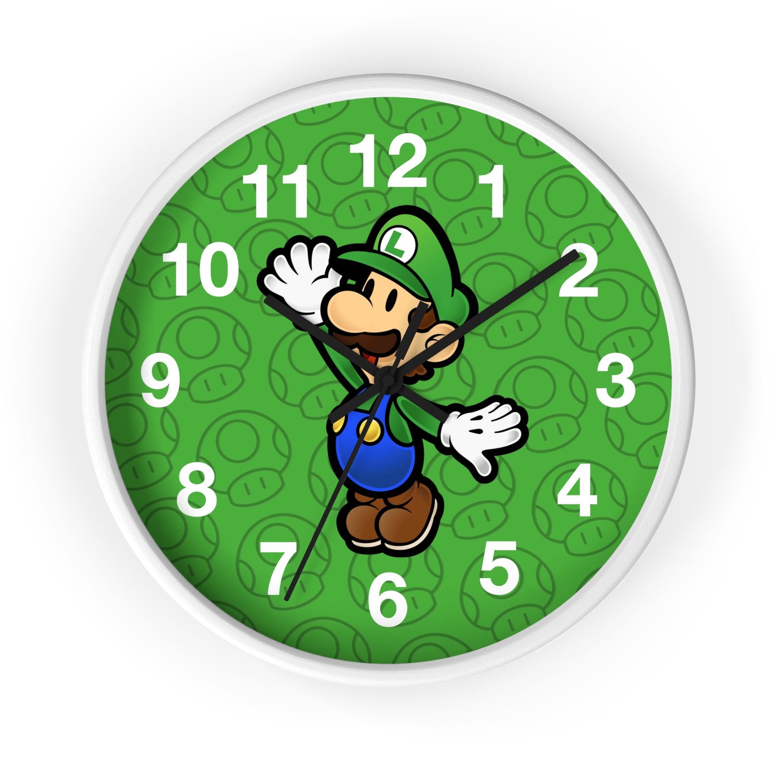 Luigi (Paper Mario Inspired) Wall Clock - Image 7