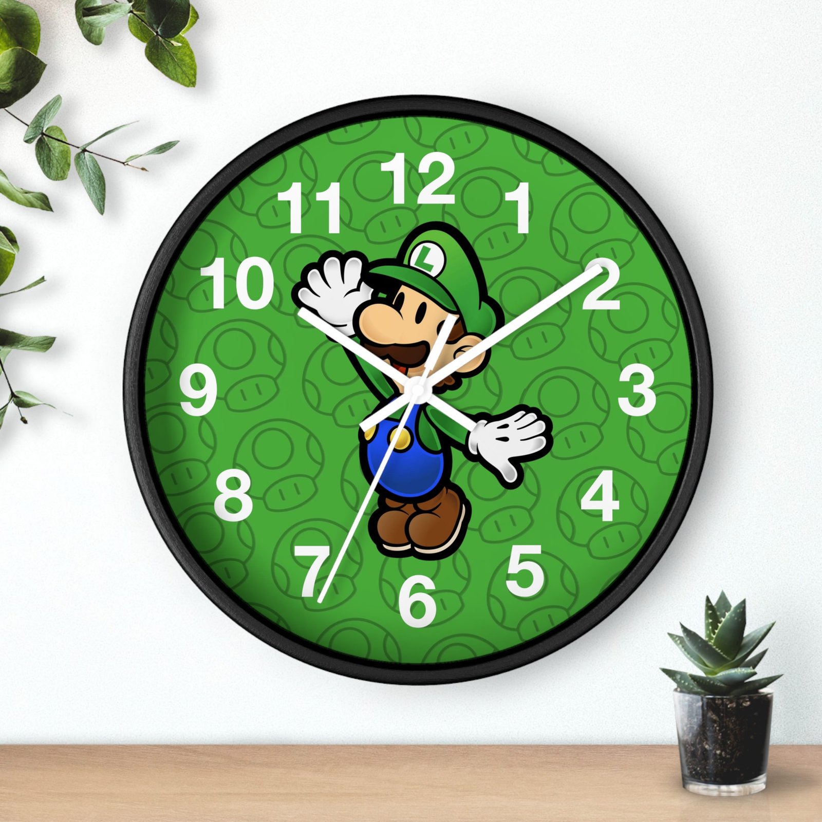 Luigi (Paper Mario Inspired) Wall Clock - Image 6