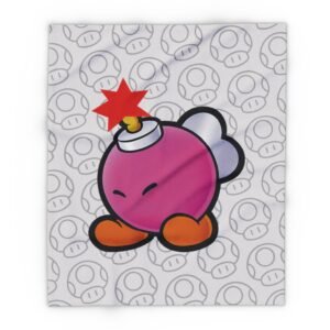 Bombette Fleece Blanket Inspired by Paper Mario