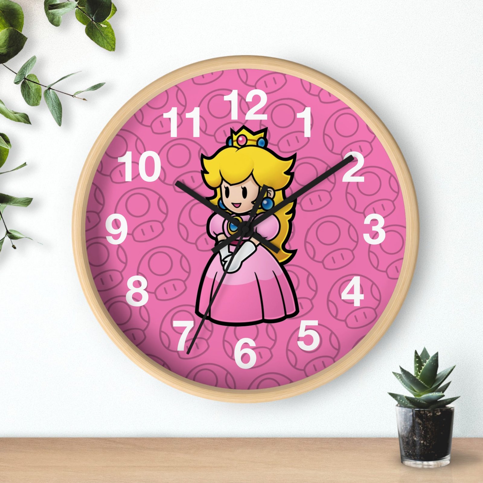 Princes Peach (Paper Mario Inspired) Wall Clock - Image 15