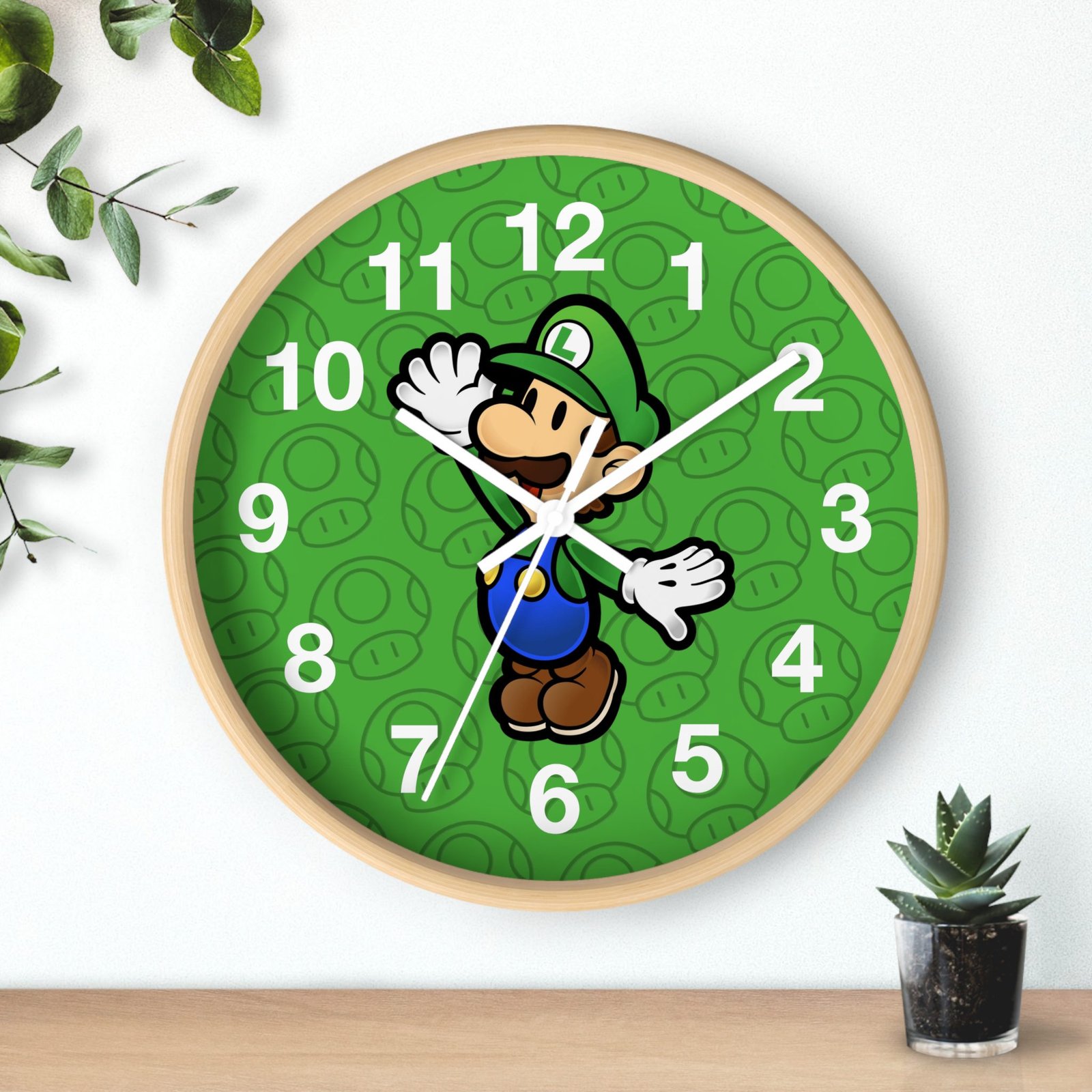 Luigi (Paper Mario Inspired) Wall Clock - Image 18