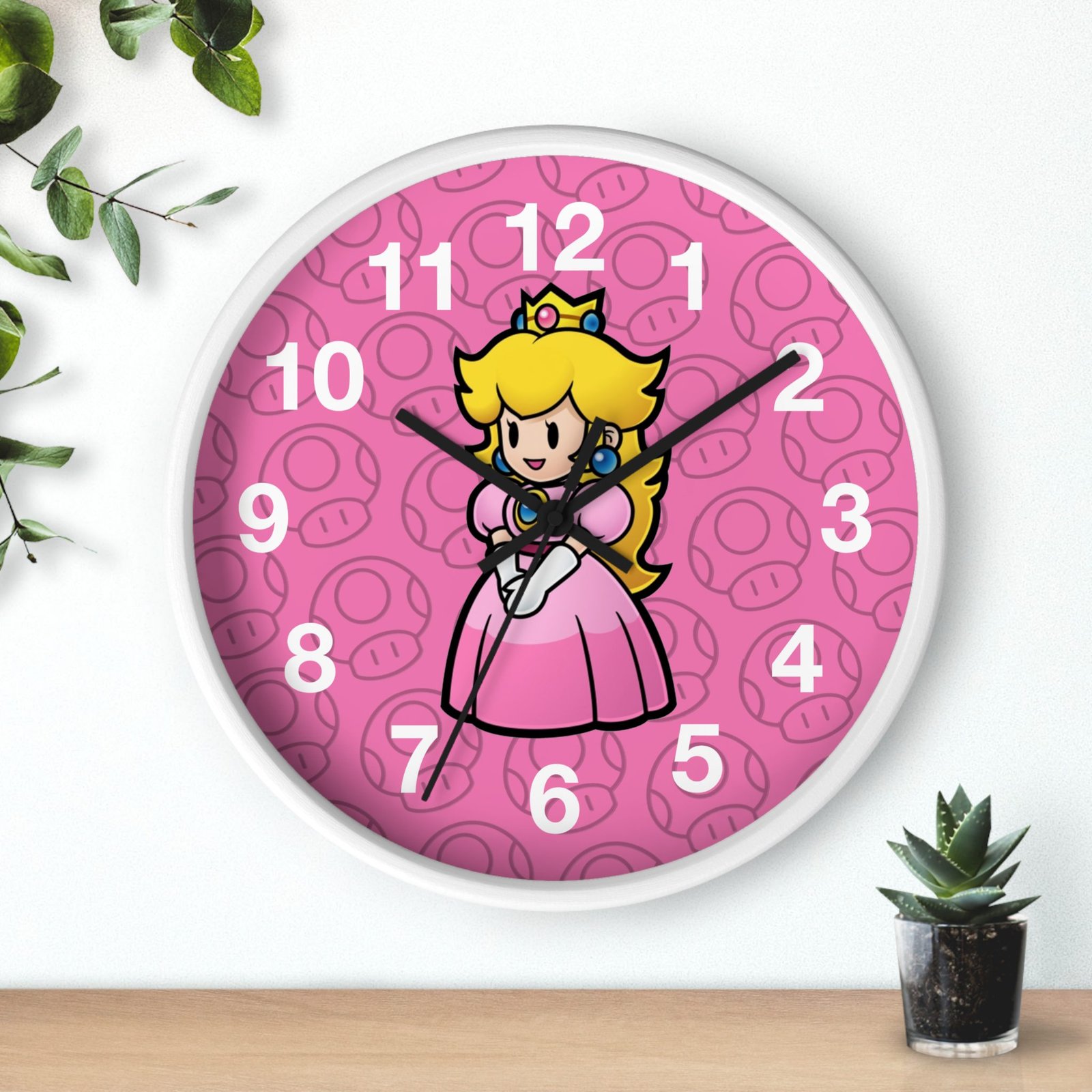 Princes Peach (Paper Mario Inspired) Wall Clock - Image 9