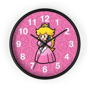 Princes Peach (Paper Mario Inspired) Wall Clock
