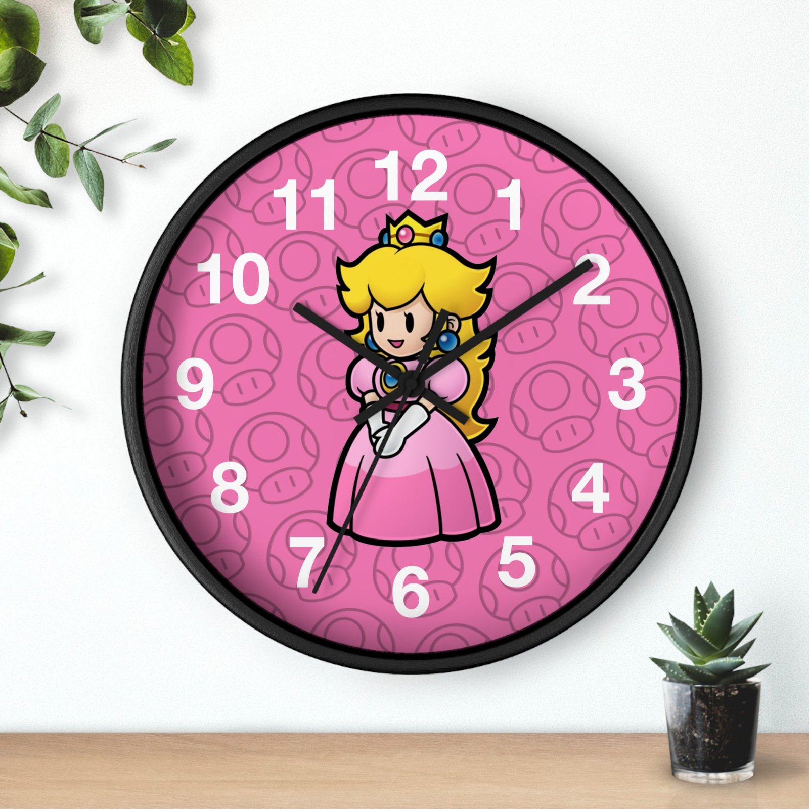 Princes Peach (Paper Mario Inspired) Wall Clock - Image 3